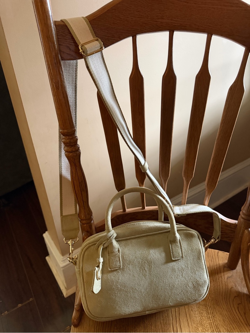 Universal Thread Cream/Green tones Mini Crossbody Satchel